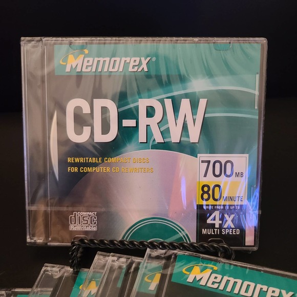 Set of 6 Memorex CD-RW 700MB, 80MIN 4X Speed - Picture 2 of 4
